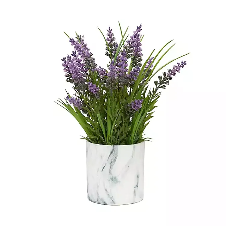 Lavender Arrangement in Marbled Ceramic Planter Arrangements & Greenery