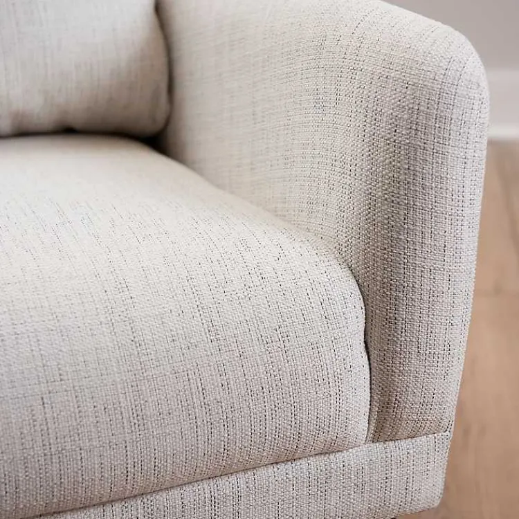 Kirklands Home Accent Chairs|Layla Vanilla Speckle Armchair Ivory