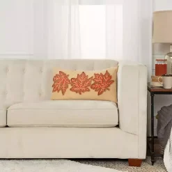 Sale Leaf Patterned Harvest Lumbar Pillow Fall
