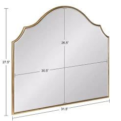 Kirklands Home Decorative Mirrors|Leanna Gold Arched Frame Mirror
