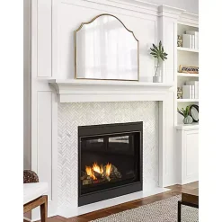 Kirklands Home Decorative Mirrors|Leanna Gold Arched Frame Mirror