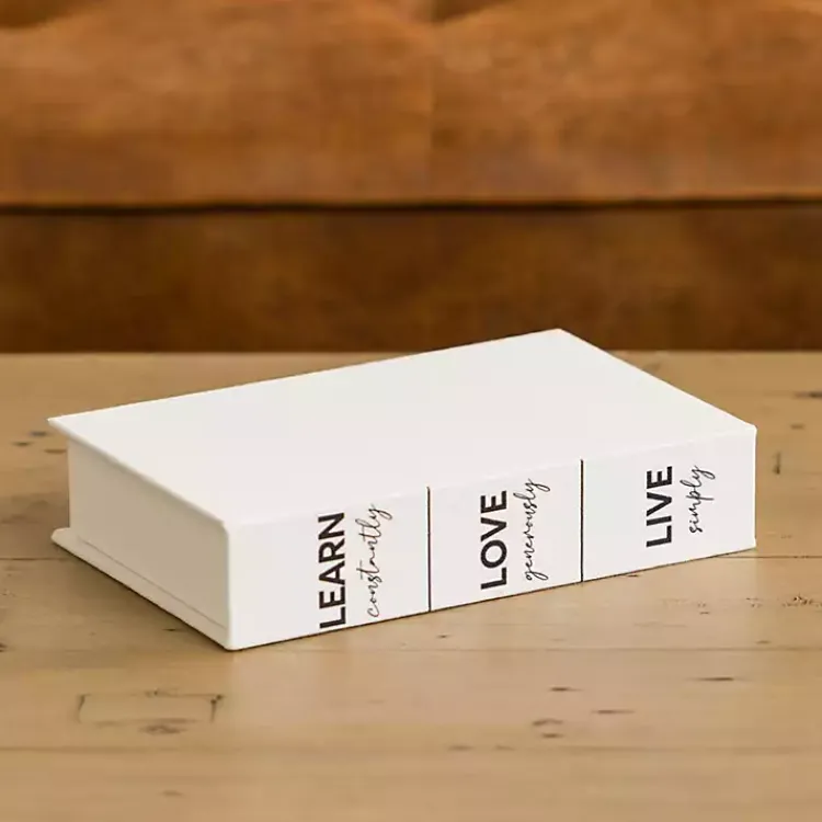 Sale Learn, Love, Live Book Box Baskets & Boxes