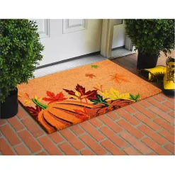 Clearance Leaves and Pumpkins Fall Coir Doormat Fall