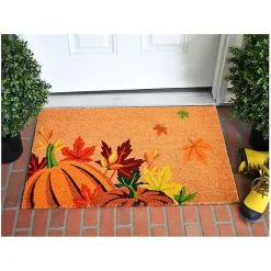 Clearance Leaves and Pumpkins Fall Coir Doormat Fall