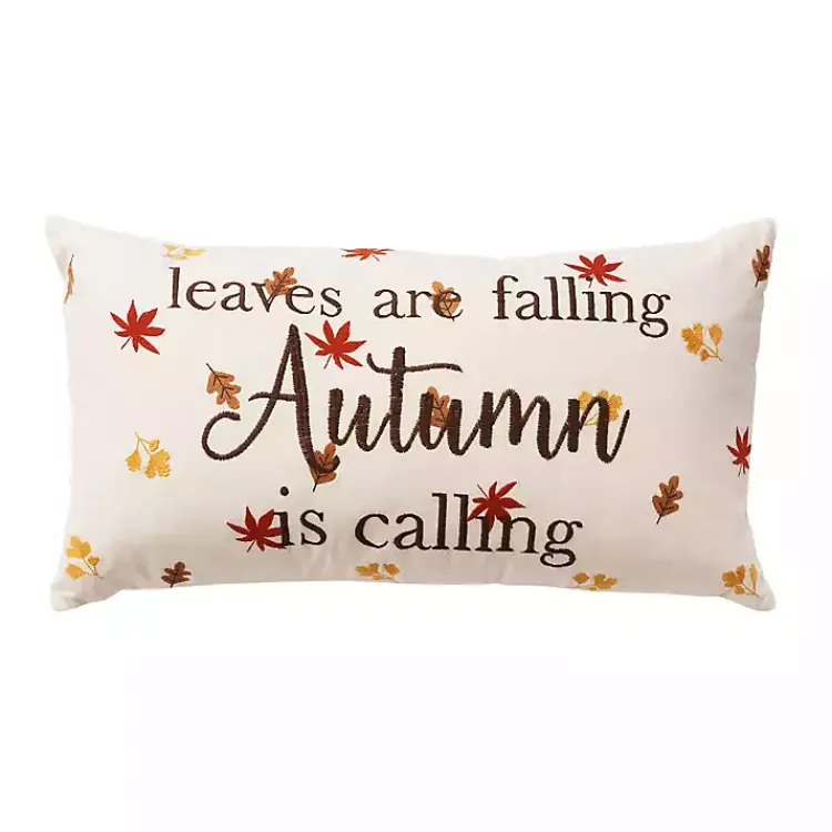 Sale Leaves are Falling Autumn is Calling Lumbar Pillow Fall