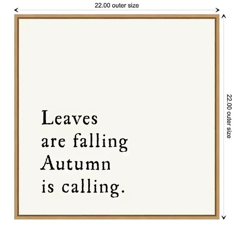 New Leaves Are Falling Poem Framed Wall Art Fall