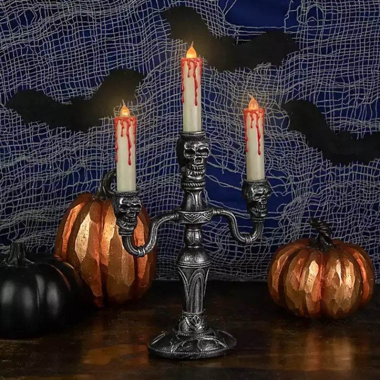 New LED Bloody Skull Halloween Candelabra Halloween