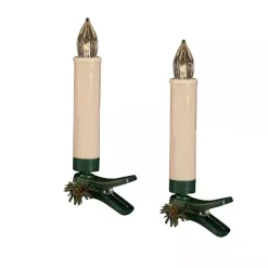 Outlet LED Clip-On Taper Candles, Set of 24 Christmas Ornaments