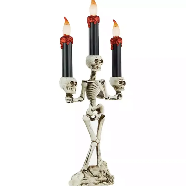 Clearance LED Dripping Skeleton Halloween Candelabra Halloween