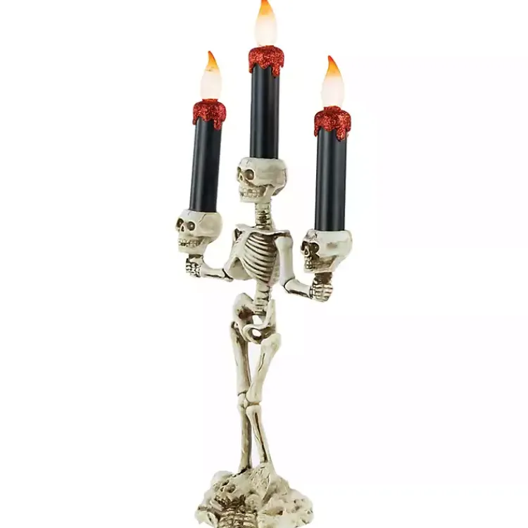 Clearance LED Dripping Skeleton Halloween Candelabra Halloween