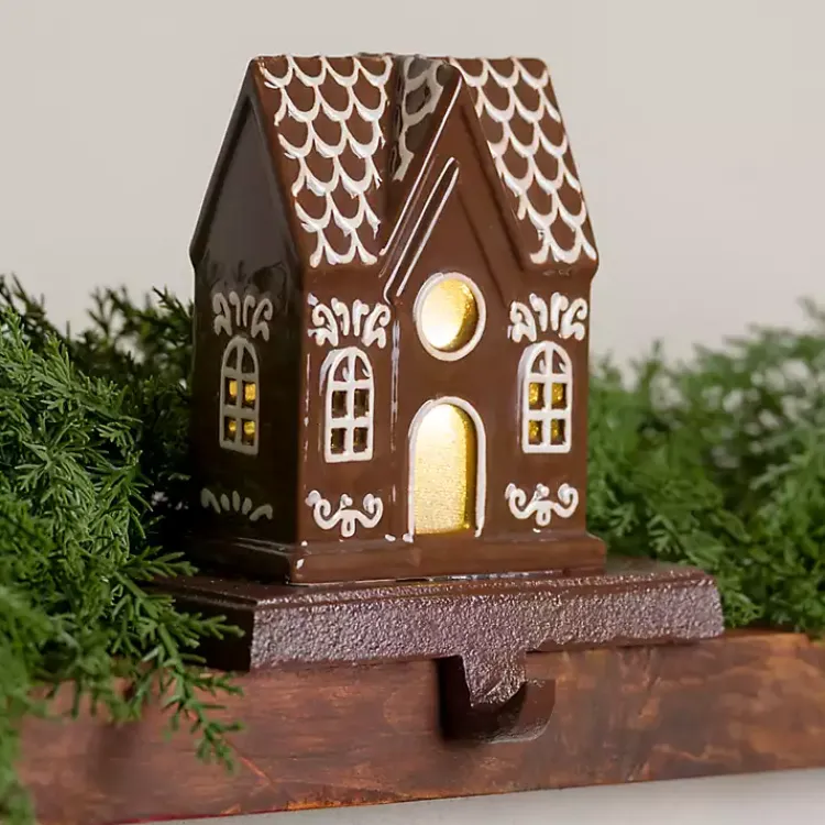 Hot LED Gingerbread House I Stocking Holder Christmas Stockings & Stocking Holders