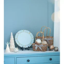 Outlet LED Glass Cone Snowy Trees, Set of 2 Christmas Decorations