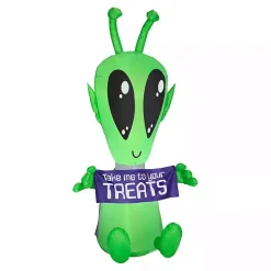 Discount LED Alien Halloween Inflatable, 7 ft. Halloween