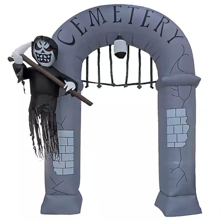 Discount LED Inflatable Cemetery Arch Decoration Halloween