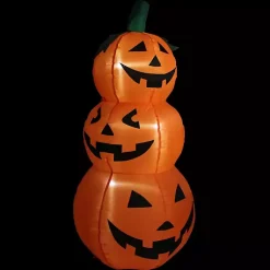 Clearance LED Jack O Lantern Trio Outdoor Inflatable Halloween