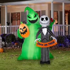 Sale LED Nightmare Before Christmas Inflatable, 6.5 ft. Halloween