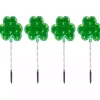 LED Shamrock Outdoor Lawn Stakes, Set of 4 St Patricks Day Decorations
