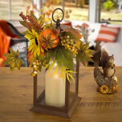 Discount LED Sunflower and Pumpkin Lantern Fall