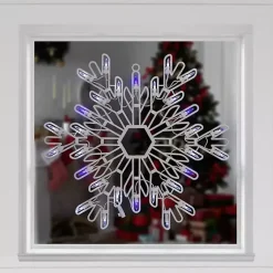 Best LED and Blue Snowflake Decoration, 15 in. Christmas Art & Wall Decor