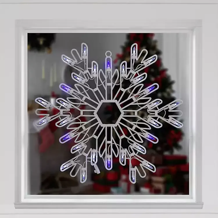 Best LED and Blue Snowflake Decoration, 15 in. Christmas Art & Wall Decor