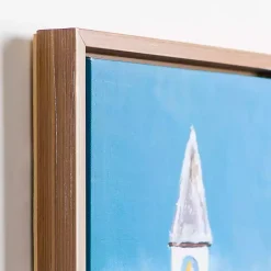 New LED White Church Christmas Canvas Art Print Christmas Art & Wall Decor