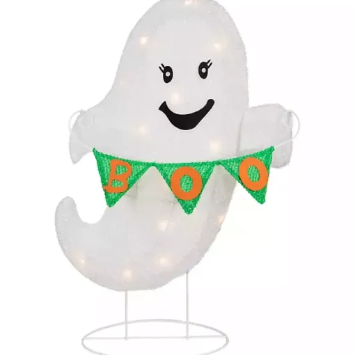 Best LED White Ghost Boo Banner Halloween Outdoor Décor Halloween