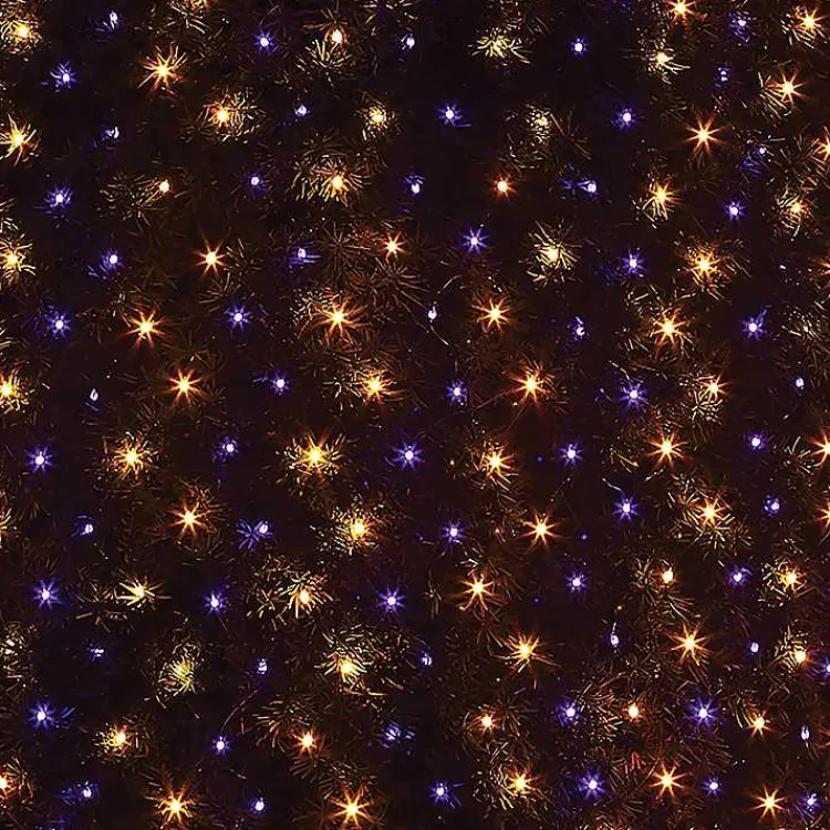 LED White Purple & Orange Light Net Halloween