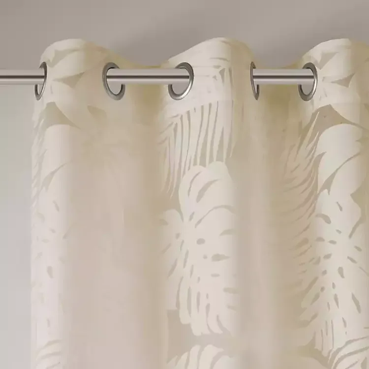 Kirklands Home Curtains & Drapes|Leilani Palm Leaf Curtain Panel, 63 in. Tan