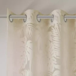 Kirklands Home Curtains & Drapes|Leilani Palm Leaf Curtain Panel, 84 in. Tan