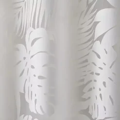 Kirklands Home Curtains & Drapes|Leilani Palm Leaf Curtain Panel, 63 in. White