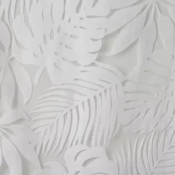 Kirklands Home Curtains & Drapes|Leilani Palm Leaf Curtain Panel, 63 in. White