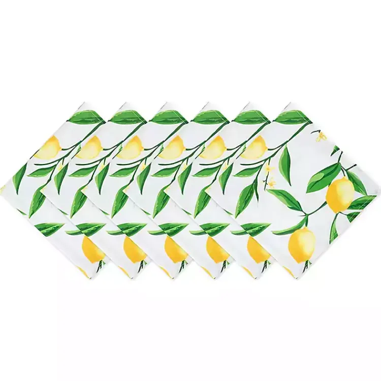 Kirklands Home Outdoor Dining|Lemon Bliss Outdoor Napkins, Set of 6