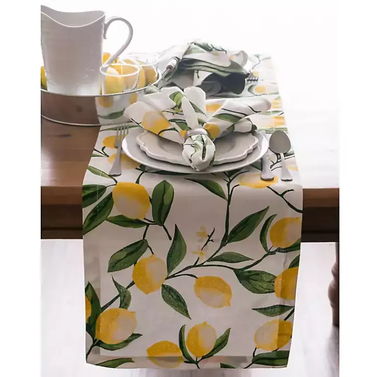 Kirklands Home Table Linens|Lemon Bliss Table Runner, 108 in. Multi