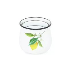 Discount Lemon Blossom Enamel Jars, Set of 3 Decorative Bowls & Jars