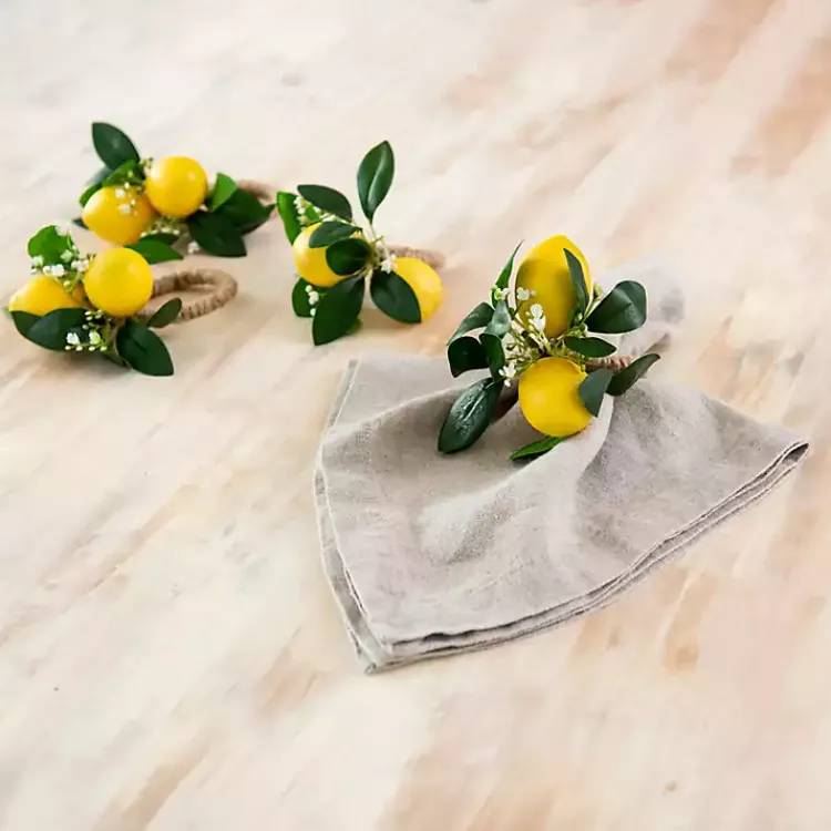 Kirklands Home Table Linens|Lemon Napkin Ring