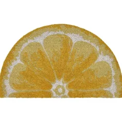 Kirklands Home Doormats|Lemon Slice Doormat Yellow