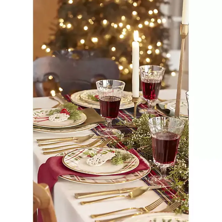 Clearance Lenox Holiday Plaid 12-pc. Dinnerware Set Christmas Dining & Entertaining