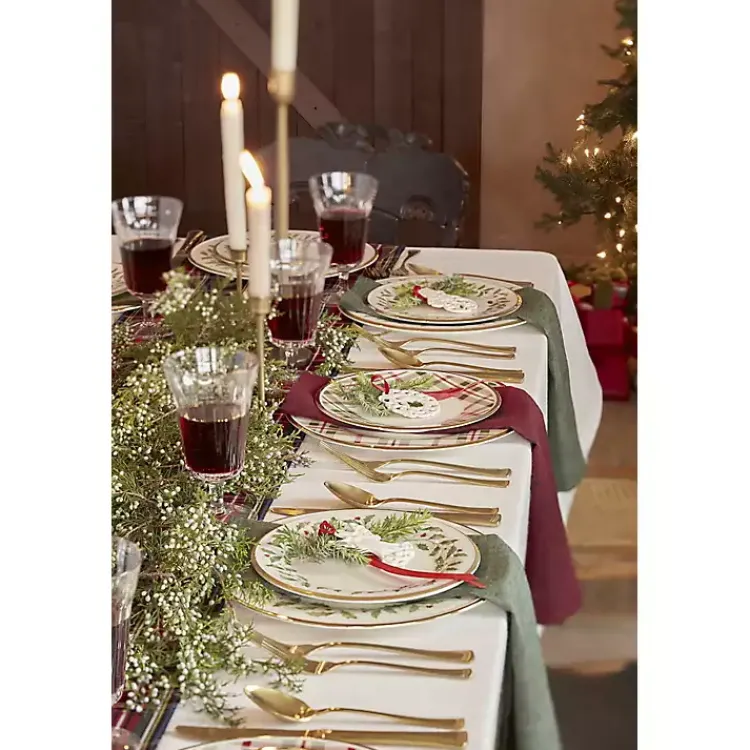 Clearance Lenox Holiday Plaid 12-pc. Dinnerware Set Christmas Dining & Entertaining