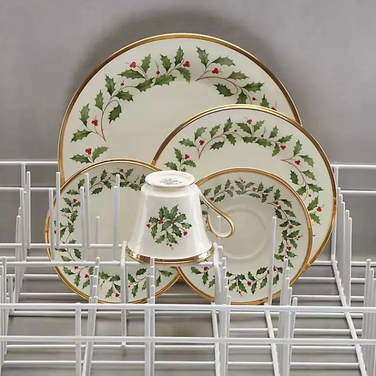 Best Lenox Holly Gold Edge 5-pc. Dinnerware Set Christmas Dining & Entertaining