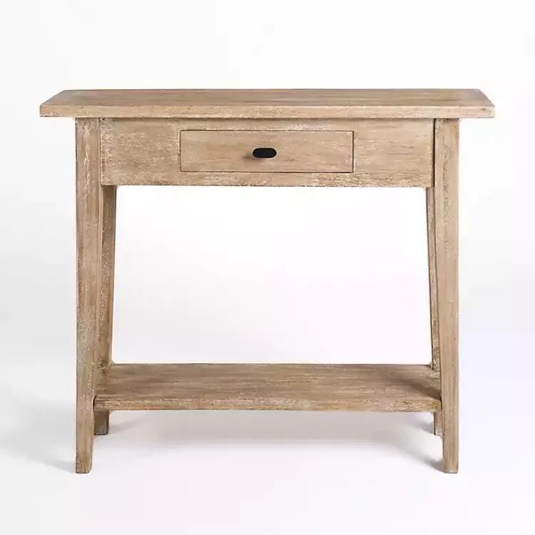 Kirklands Home Console Tables|Leo Natural Wood Console Table Tan