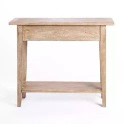 Kirklands Home Console Tables|Leo Natural Wood Console Table Tan