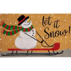 Kirklands Home Doormats|Let It Snow Festive Christmas Doormat