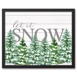 Let it Snow Framed Art Print Christmas Art & Wall Decor