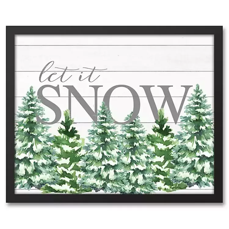 Let it Snow Framed Art Print Christmas Art & Wall Decor