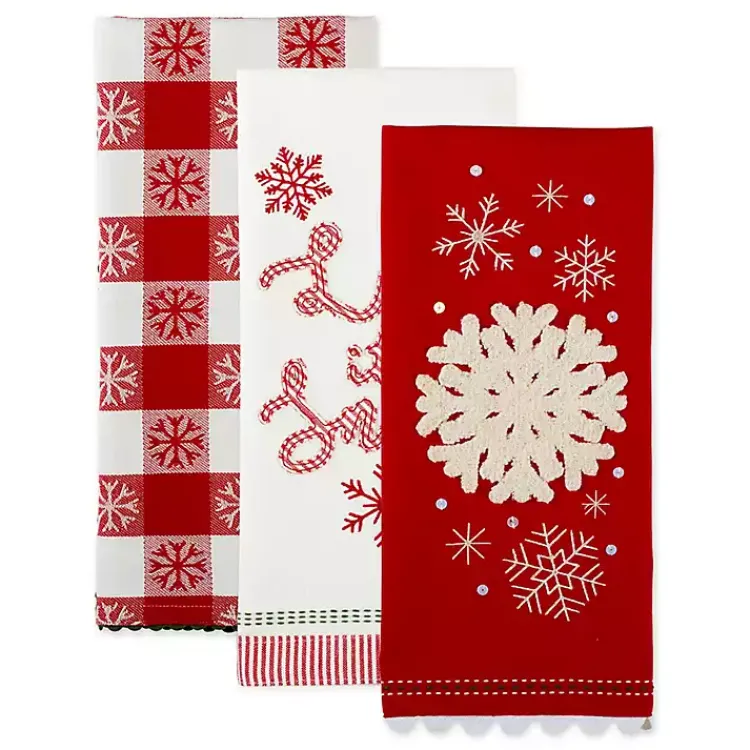 Online Let it Snow Kitchen Towels, Set of 3 Christmas Dining & Entertaining