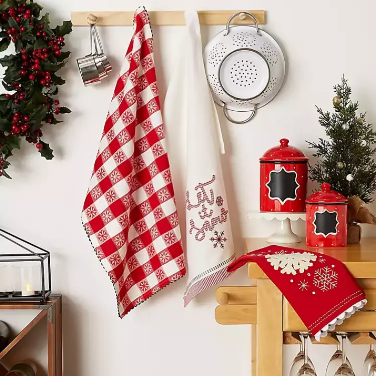 Online Let it Snow Kitchen Towels, Set of 3 Christmas Dining & Entertaining