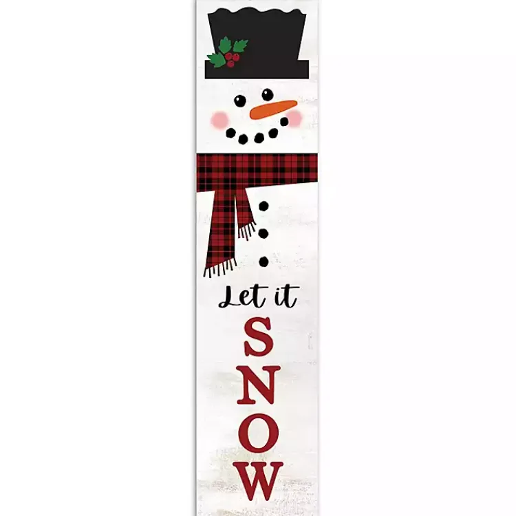 Sale Let it Snow Snowman Leaner Porch Board Outdoor Christmas Decorations