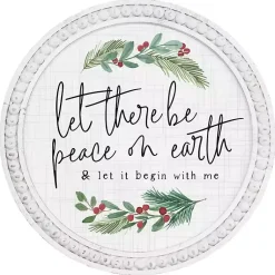 Sale Let There Be Peace on Earth Wall Plaque Christmas Art & Wall Decor