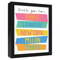 Kirklands Home Wall Quotes & Signs|Let's Go Travel Framed Canvas Art Print
