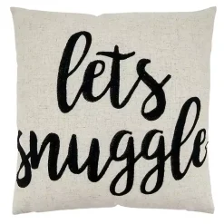 Sale Let's Snuggle Embroidered Throw Pillow Pillows